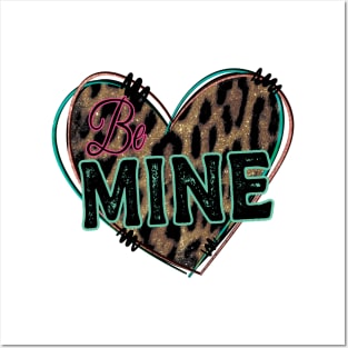 Be mine Leopard Heart Posters and Art